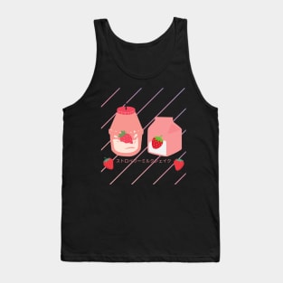 Japanese Aesthetics Kawaii Strawberry MilkShake Tank Top